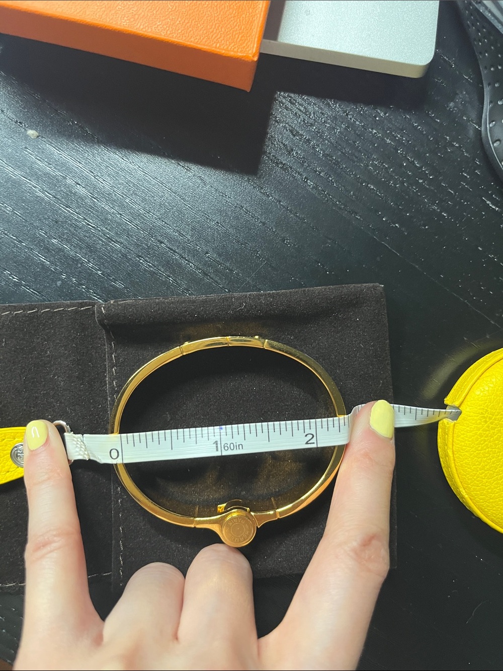 Hermes Blue Enamel and Gold Bracelet - Picture 14 of 15